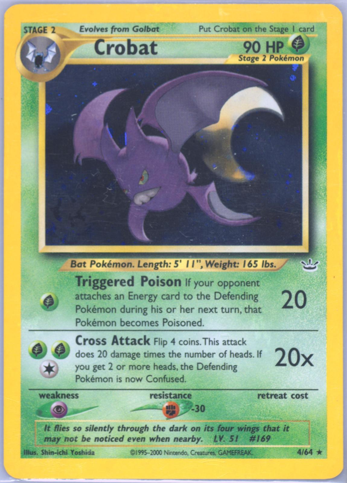 Neo Revelation Crobat [Double-Holo-Error] Pokémon card